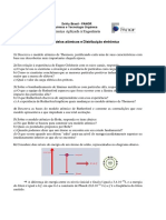 AP1 - Lista 01 - Modelos Atômicos e Distribuição Eletrônica