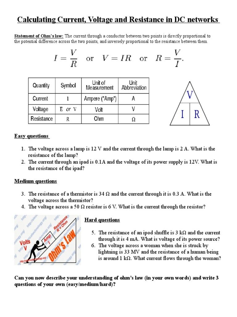 Lesson 3 Calculating Resistance Circuit Diagram