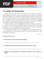 Texto - O Castelo de Guimarães