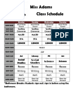 Class Schedule 3 2017