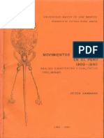 1982 Peter Kammann Movimientos Campesinos en El Perú 1900 1968