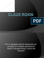 Diapositiva - Claus Roxin - Generalidades Sobre Sus Trabajos