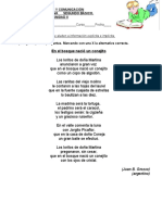 Lenguaje y comunicación: Prueba sumativa de segundo básico