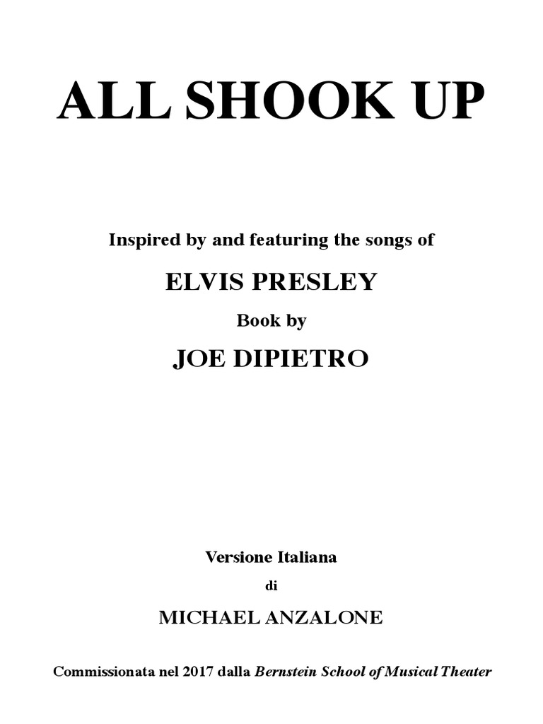 All Shook Up Elvis Presley Joe Dipietro PDF
