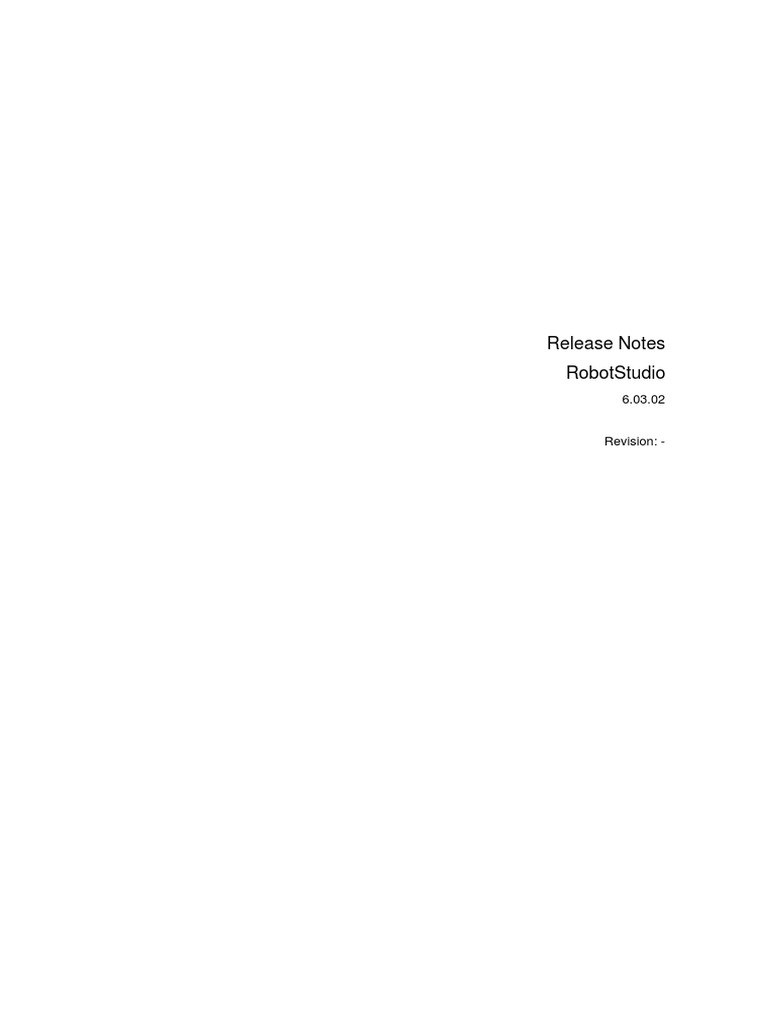 Release Notes RobotStudio 6.03.02 | PDF | 64 Bit Computing | Microsoft ...