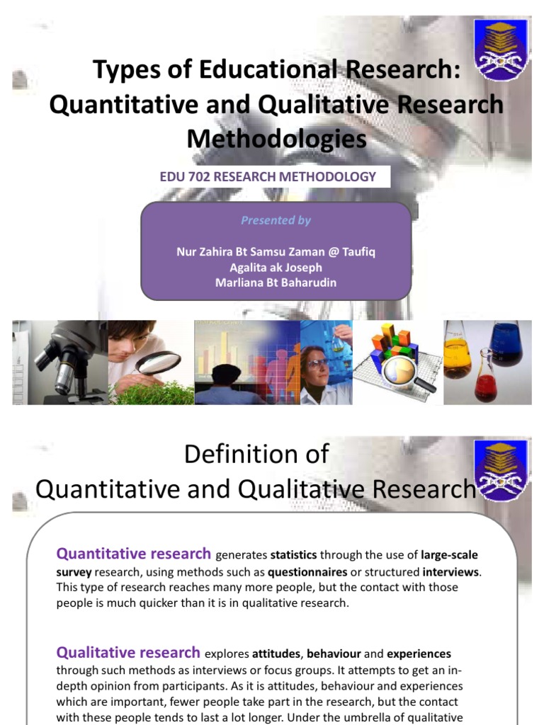 Types of Educational Research Explained | PDF | Qualitative Research ...