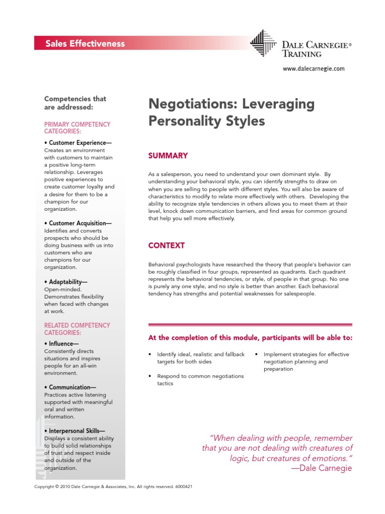 SE Negotiations Leveraging | PDF | Negotiation | Interpersonal ...