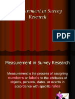 Measurement in Survey Research