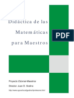 Didáctica de las  Matmáticas para Maestros