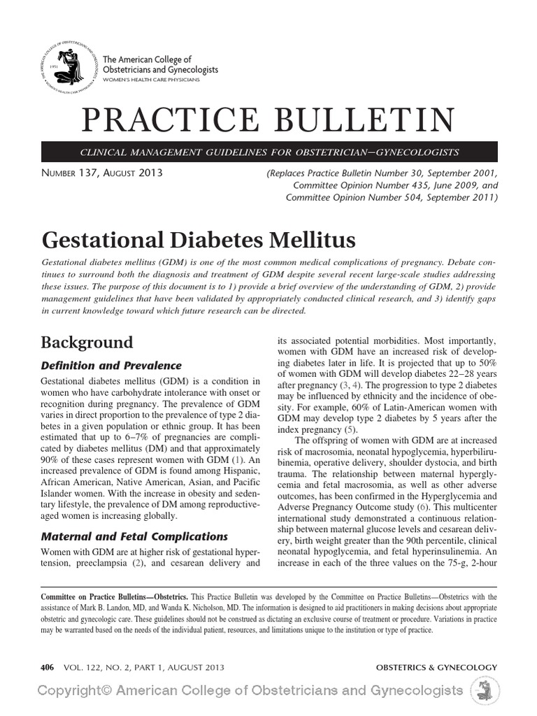gestational diabetes guidelines acog pdf