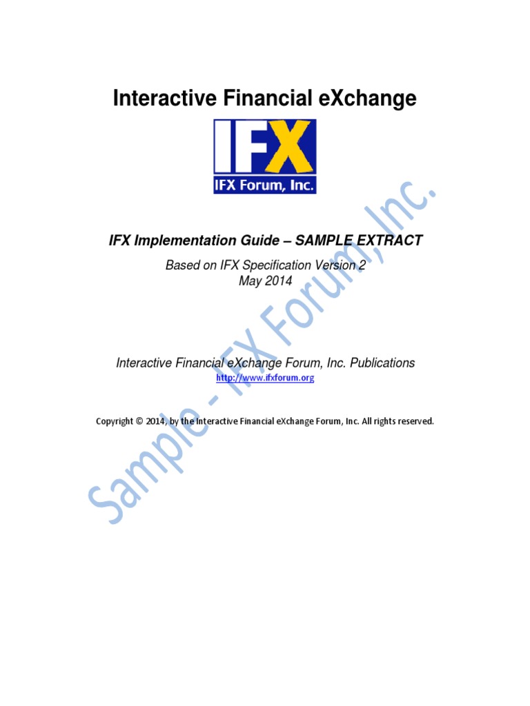 IFX Implementation Guide SAMPLE | PDF | Web Service | Service Oriented ...