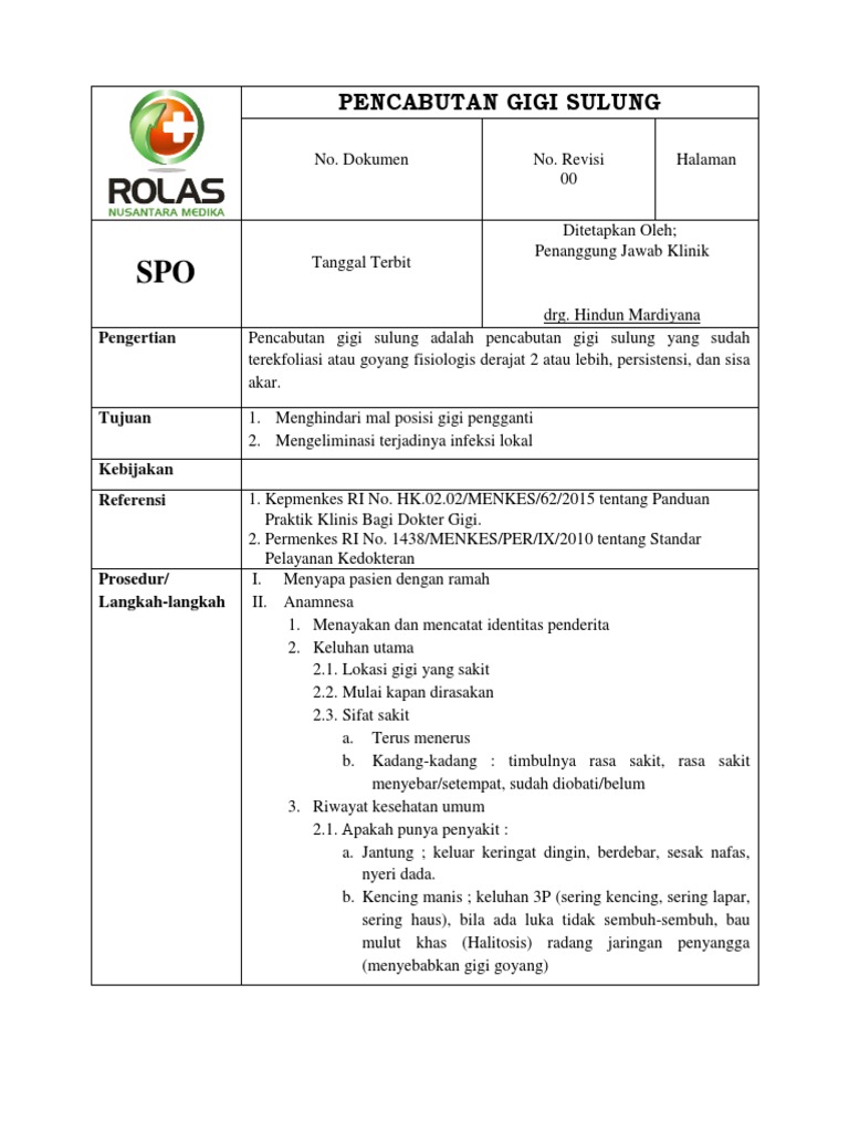 Sop Pencabutan Gigi Sulung Guru Galeri