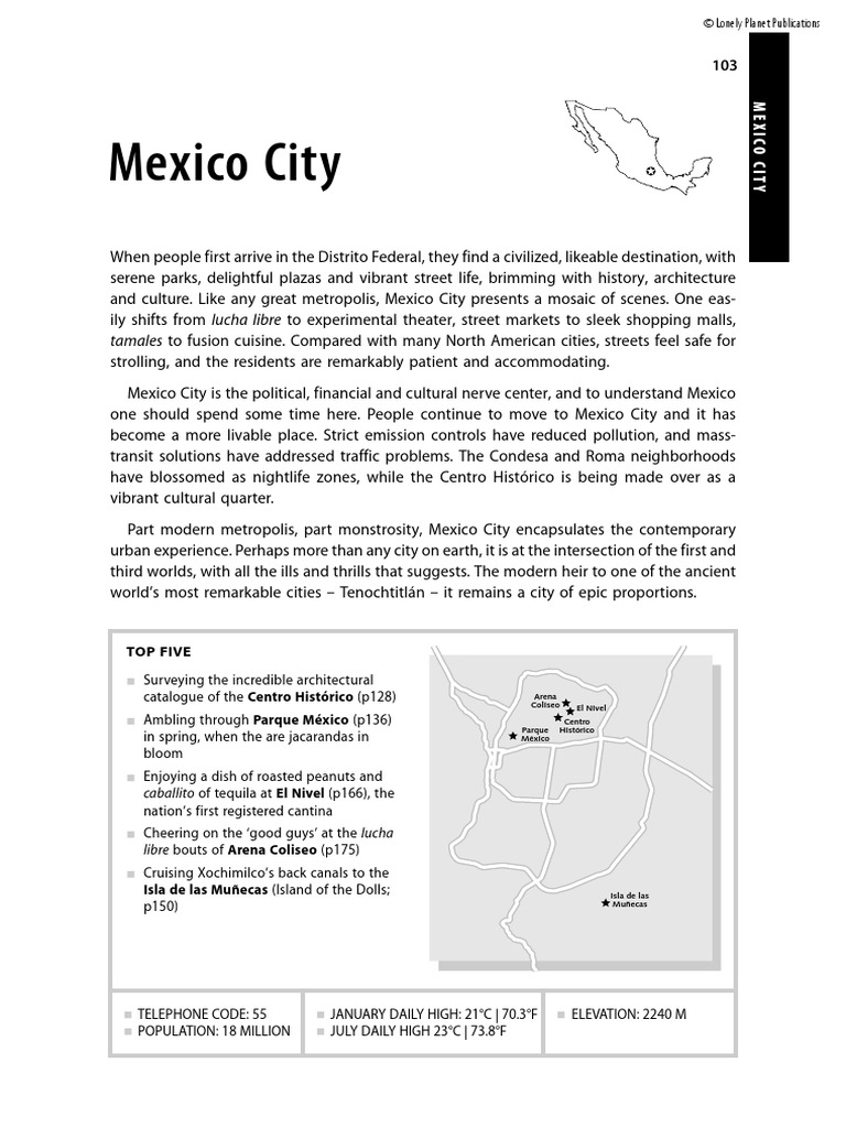 Mexico Mexico City Guide | PDF | Mexico City | Aztec