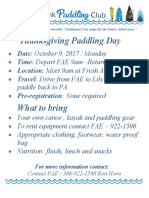 thanksgiving paddling day - poster