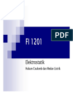 Hukum Coulomb Dan Medan Listrik - Elektrostatik PDF