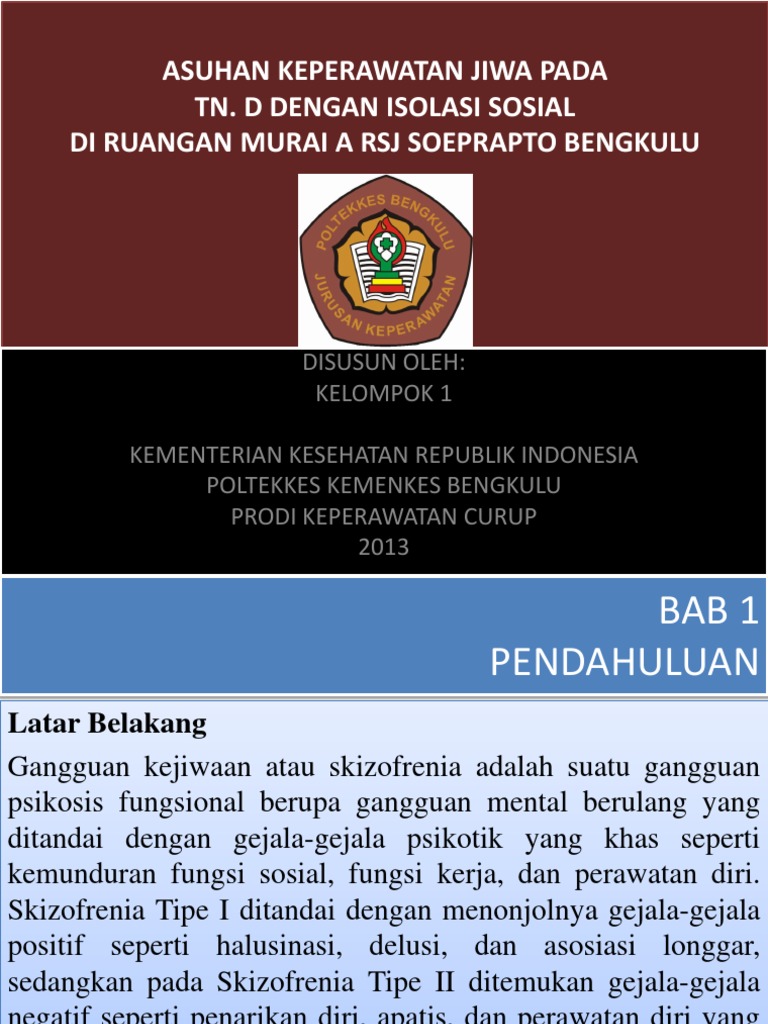 Contoh Presentasi Jiwa Dengan ISOS