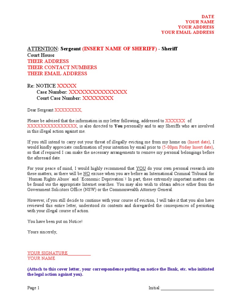 Sheriff Cover Letter PDF