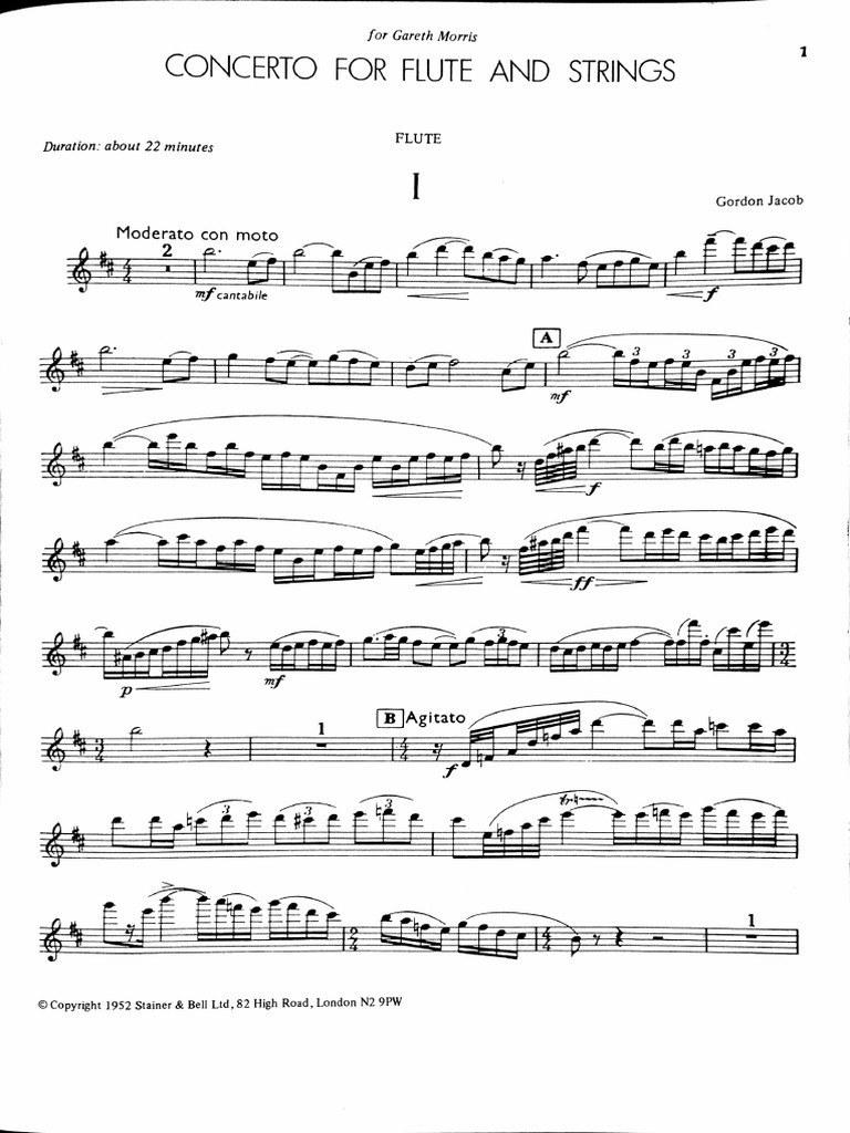 Jacob Flute Concerto FL Partpdf PDF PDF
