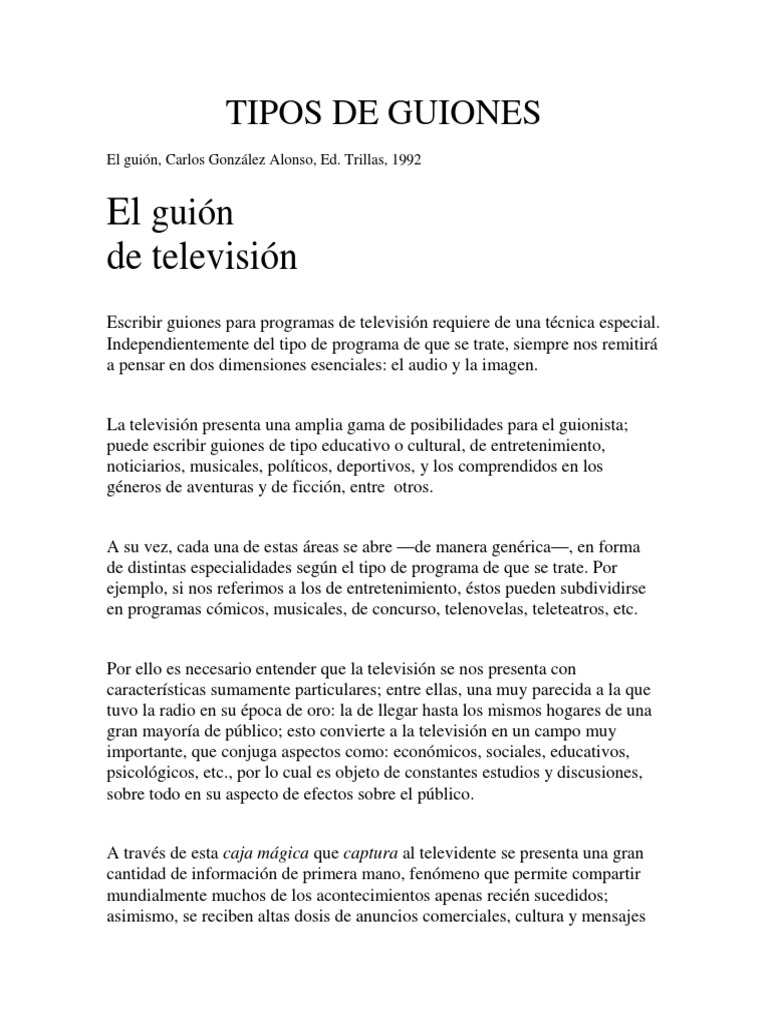 Guión de Televisión PDF PDF Televisión Science