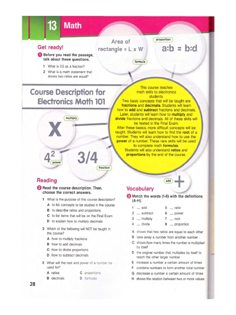 Electronics Math Course Guide | PDF | Fraction (Mathematics) | Ratio