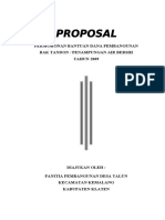 Proposal Pengajuan Dana Bak Air Bersih