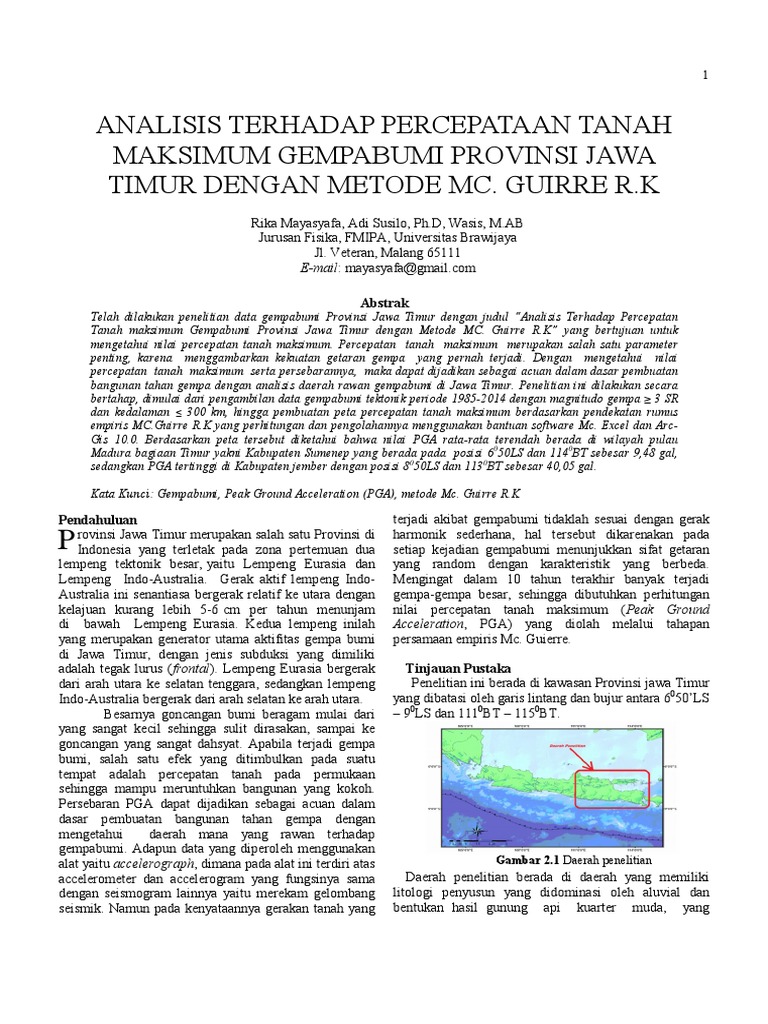 Analisa Gempa Bumi Pdf Pdf