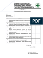 Daftar Tilik Penggunaan Apd