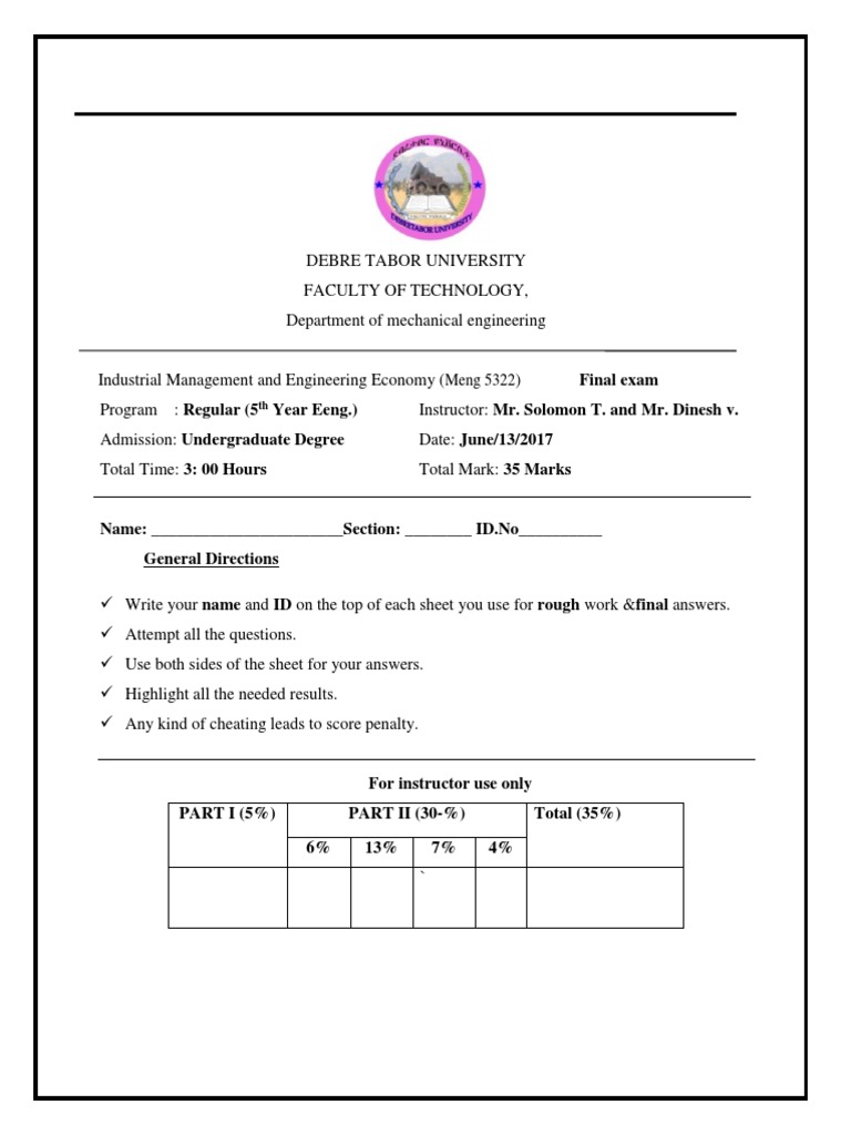 Final Exam For Ee | PDF | Mean | Electronic Engineering