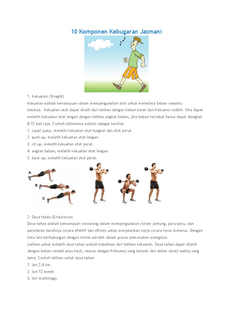 10 Komponen Kebugaran Jasmani PDF