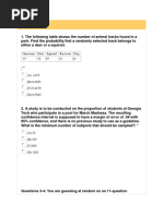 Intermediate Statistics Test Sample 2