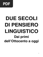 Due Secoli Di Pensiero Linguistico