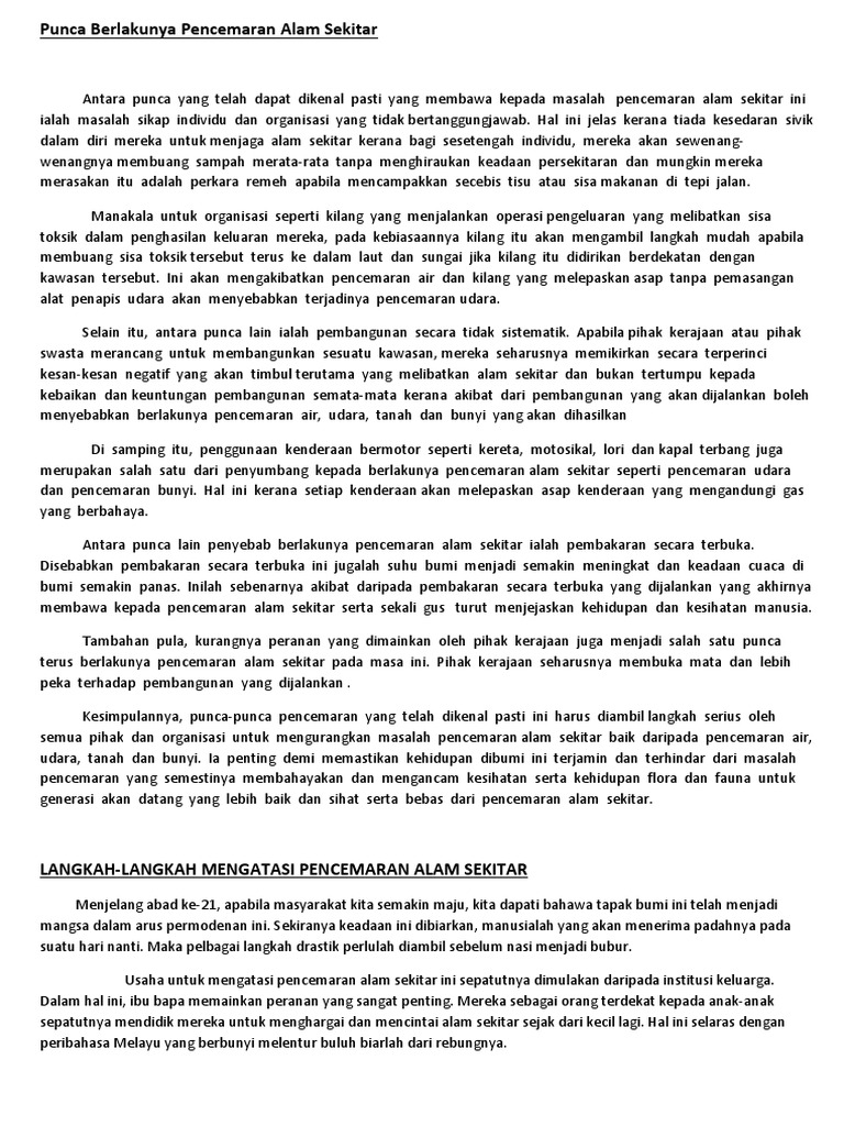 138900934 Pencemaran Alam Sekitar Spm Docx