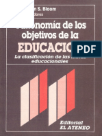 Bloom, Benjamin. Taxonomia de Los Objetivos de La Educacion PDF