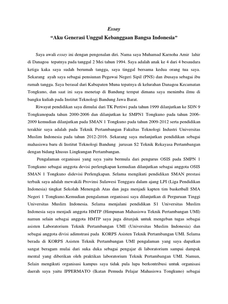 Essay aku generasi unggul kebanggan bangsa indonesia 03 picture