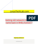 Getting Old Network Interface Name Back in RHELCentoS 7