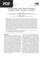 How Knowledge Transfer Impacts Performance: A Multilevel Model of Benefits and Liabilities