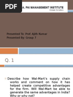 Wal-Mart and Bharti: Transforming Retail in India: Presented To: Prof. Ajith Kumar Presented By: Group 7