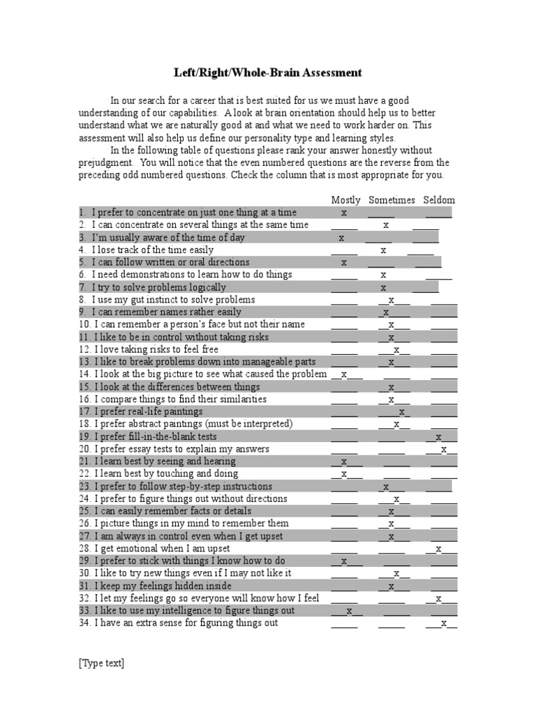 Joshuah 2017 Orientation | PDF | Learning Styles | Lateralization Of ...