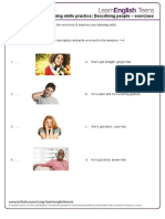 Describing People - Exercises1 4 PDF