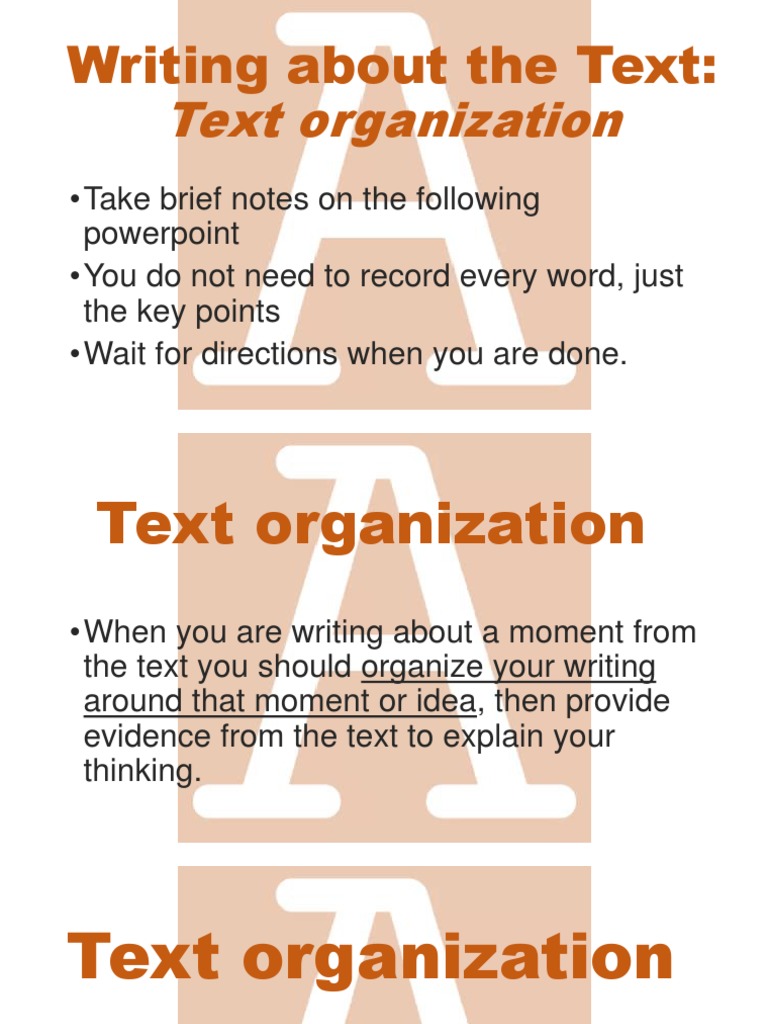 Effective Text Organization Strategies | PDF | Career & Growth