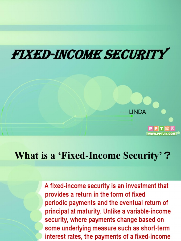 Investing in Fixed Securities PDF Fixed Bonds (Finance)