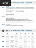 Brooks 10K Advanced Training Plan - Kilometers