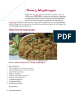 Resep Nasi Goreng Magelangan