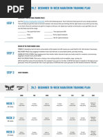 Marathon Beginner Training Plan- Miles