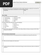 Motion Picture Analysis Worksheet