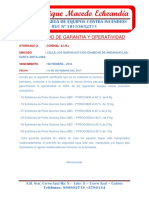 Certificado de Garantia y Operatividad