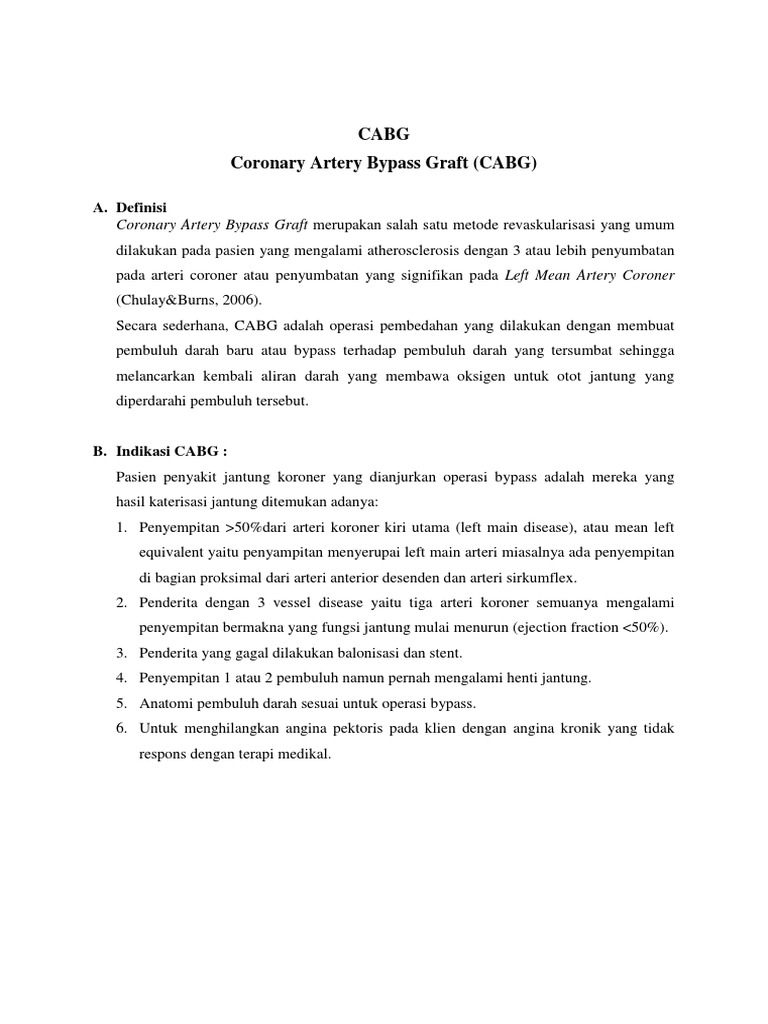 CABG | PDF | Sains & Matematika