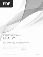 Owner's Manual LG Led TV 47la6950 55la6950 47la7400 55la7400 60la740047la6900 55la6900 55la6970