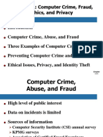 Chapter 11: Computer Crime, Fraud, Ethics, and Privacy