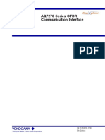 AQ7270 Series OTDR Communication Interface: User's Manual
